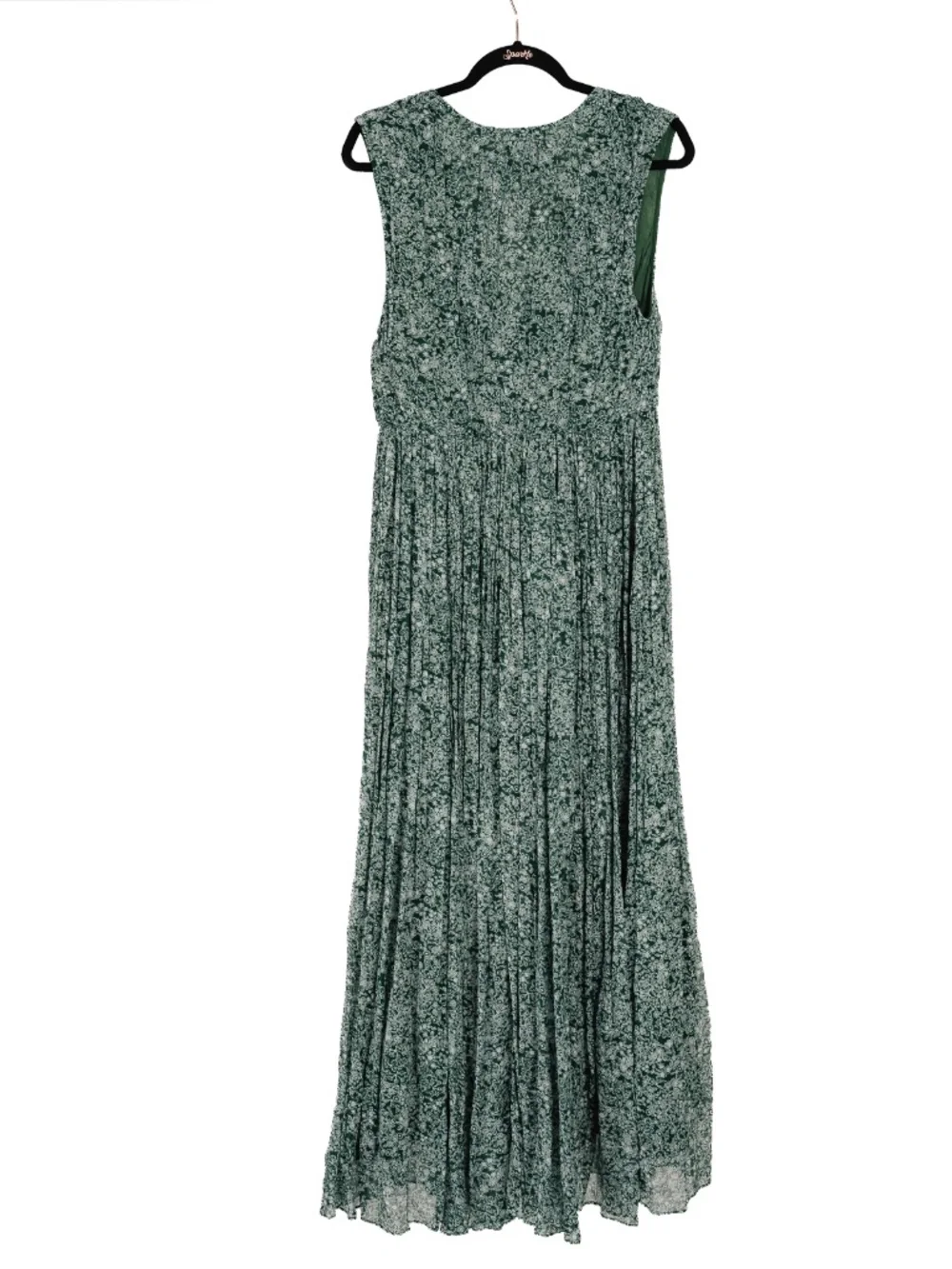 Free People maxi dress green flower print size 6.